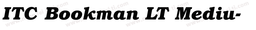 ITC Bookman LT Mediu字体转换
